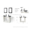 Lautus new model T100WM-WT3912BM with factory price CE certificate marble pedestal sinks